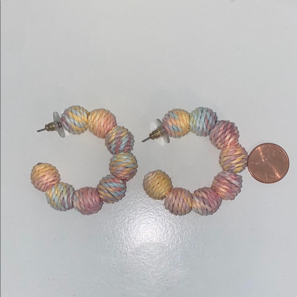 Multicolor Rope Hoop Earrings